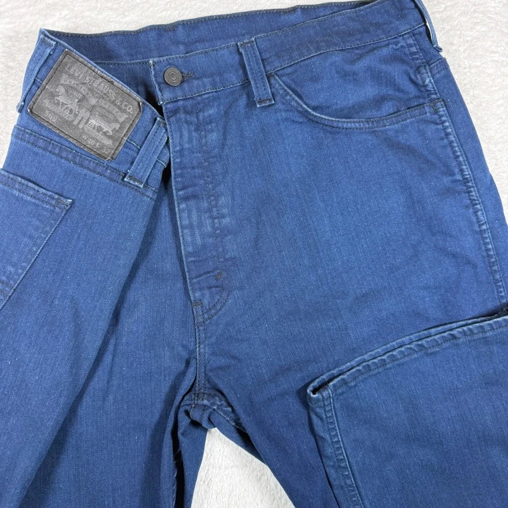 Levis 569 Loose Straight Mens 40/32 Jeans Blue Stretch Relaxed Fit 85569-0014
